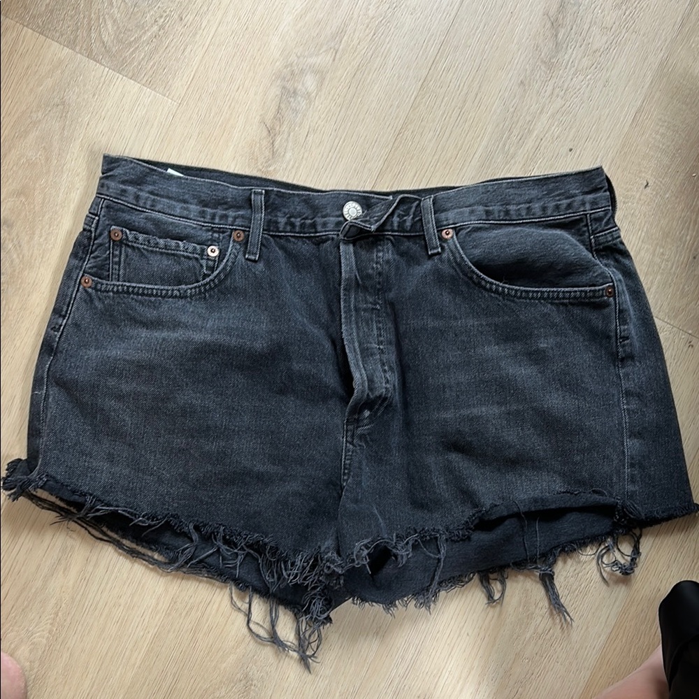 Agolde Black Denim Women's Shorts